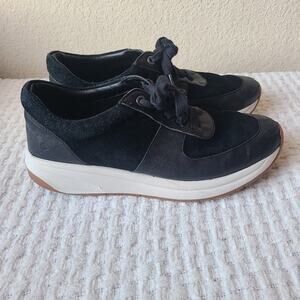 Patricia Nash Milano Women Black Leather & Suede Sneakers Size 9